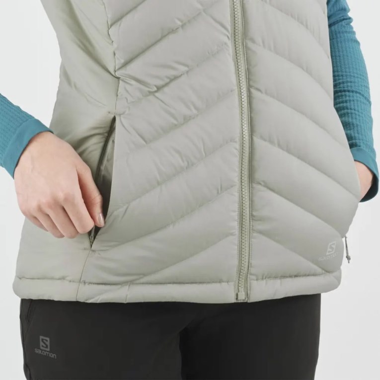 Light Grey Salomon Essential Xwarm Down Women's Vest | PH 76051I